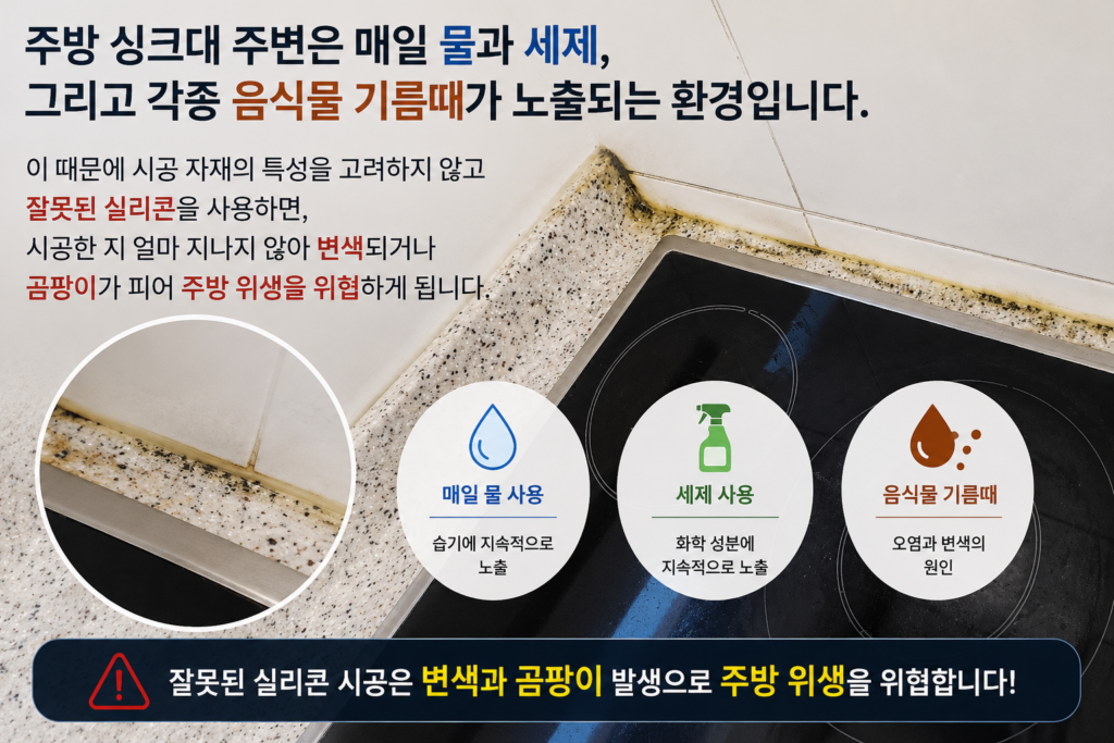 실리콘 오염 설명 이미지 참조 자료 주방 실리콘 오염 설면 참조 이미지 1024x683