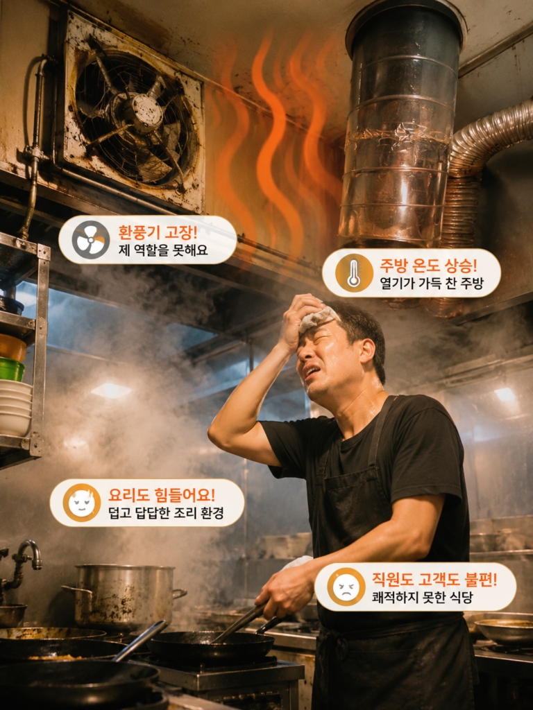 환풍기 불량 시 애로 사항 사진